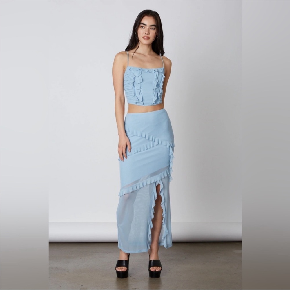 Madida Cotton Candy LA 2 Piece Midi Skirt & Cropped Top